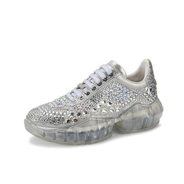 Elegantne ženske tenisice s ukrasnim kamenčićima i silikonskim potplatom