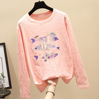 Ležerna ženska bluza dugih rukava sa aplikacijom - dva modela