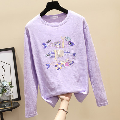 Ležerna ženska bluza dugih rukava sa aplikacijom - dva modela