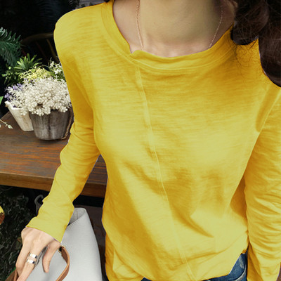 Ženska ležerna bluza s ovalnim izrezom i dugim rukavima