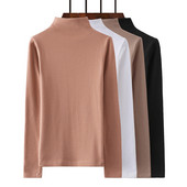 Polo de dama monocolor cu maneca lunga in doua modele - cu sau fara fusta moale