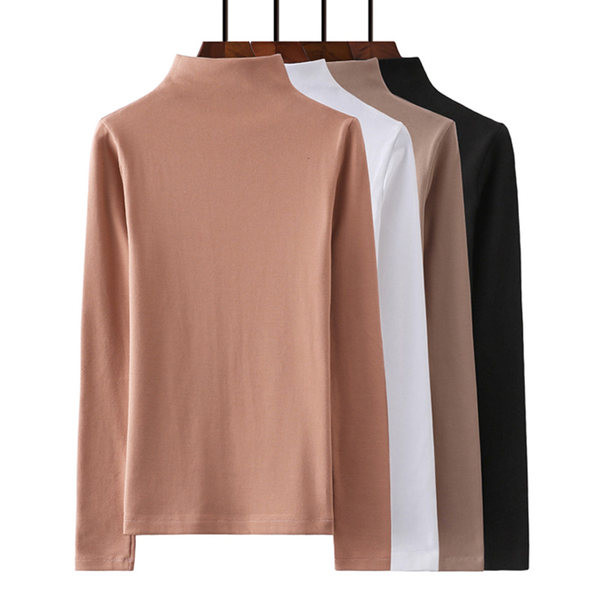 Polo de dama monocolor cu maneca lunga in doua modele - cu sau fara fusta moale