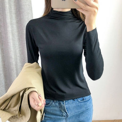 Ženski polo pripijeni model dugih rukava, pogodan za jesen i zimu