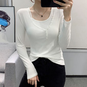 Pamučna proljetno-jesenska bluza s gumbima