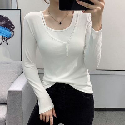 Pamučna proljetno-jesenska bluza s gumbima