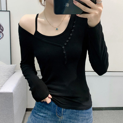 Pamučna proljetno-jesenska bluza s gumbima