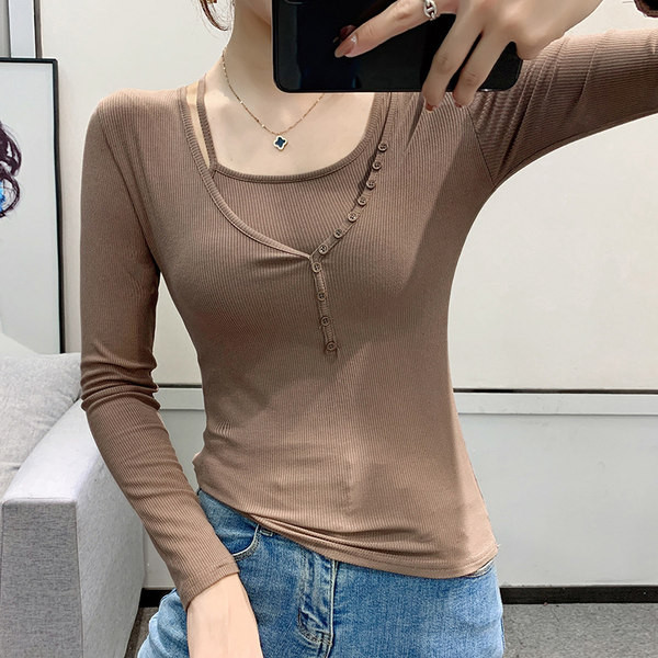 Pamučna proljetno-jesenska bluza s gumbima