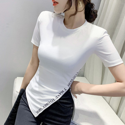 Ženska ležerna bluza s patentnim zatvaračem i špic izrezom