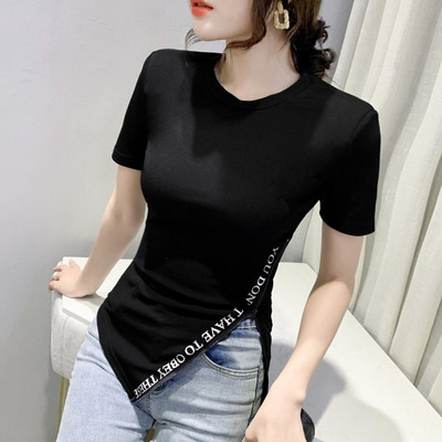 Ženska ležerna bluza s patentnim zatvaračem i špic izrezom