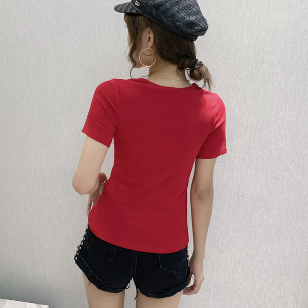 Ženska ležerna bluza s patentnim zatvaračem i špic izrezom