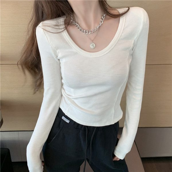 Ženska bluza od samtastog žerseja sa dugim rukavima