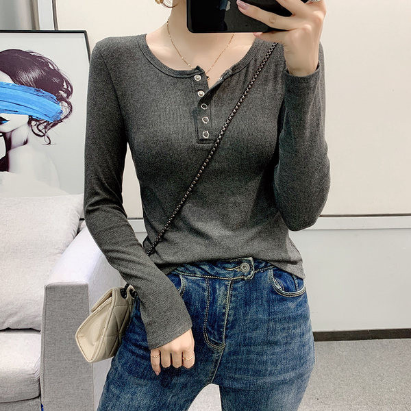 Ženska ležerna bluza s gumbima u tri boje