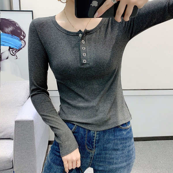 Ženska ležerna bluza s gumbima u tri boje