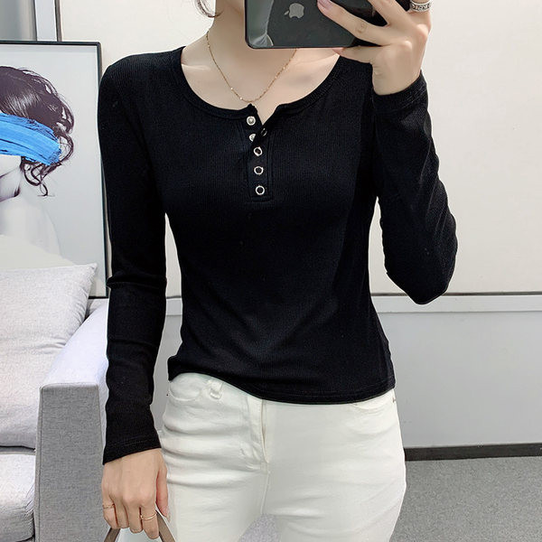 Ženska ležerna bluza s gumbima u tri boje