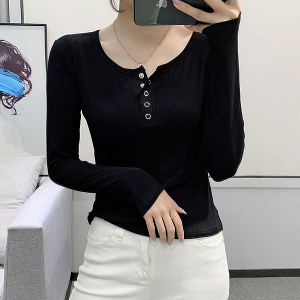 Ženska ležerna bluza s gumbima u tri boje