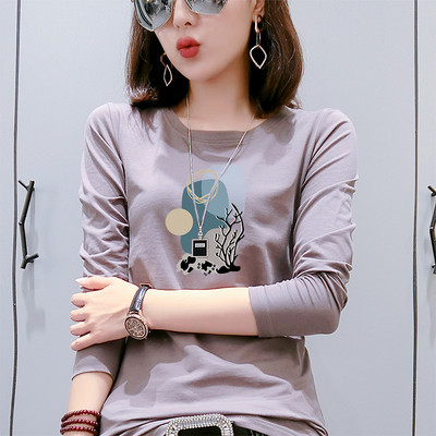 Pamučna pripijena bluza s printom u boji