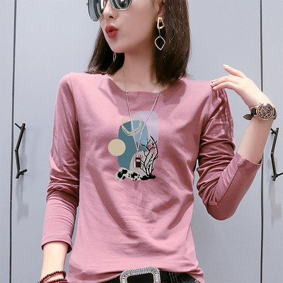 Pamučna pripijena bluza s printom u boji