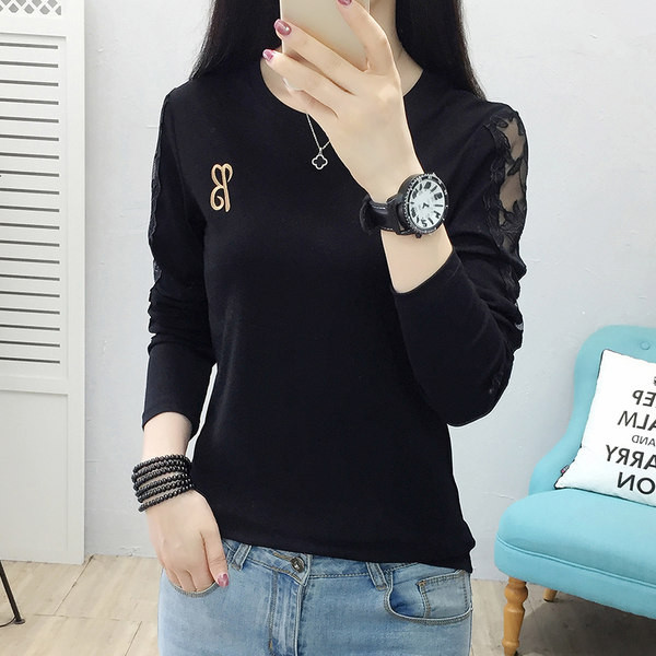 Ženska ležerna bluza s čipkom i vezom