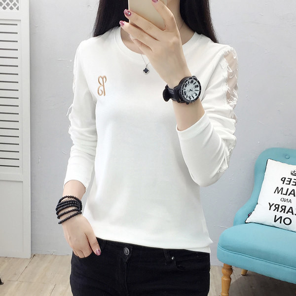 Ženska ležerna bluza s čipkom i vezom