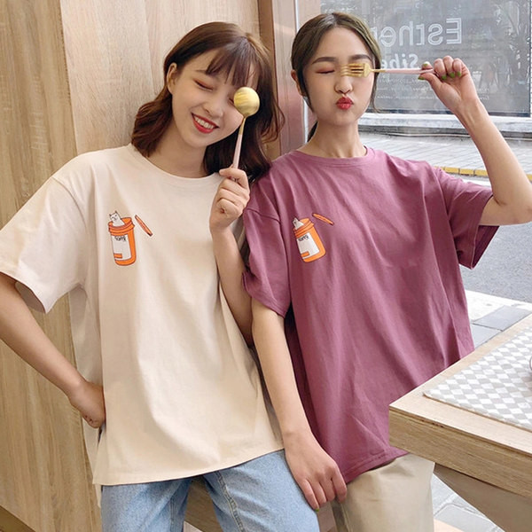 Ljetna široka majica s prorezima sa strane