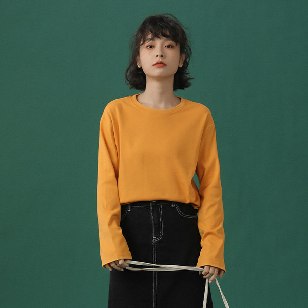 Jesenska široka bluza dugih rukava - jednobojna