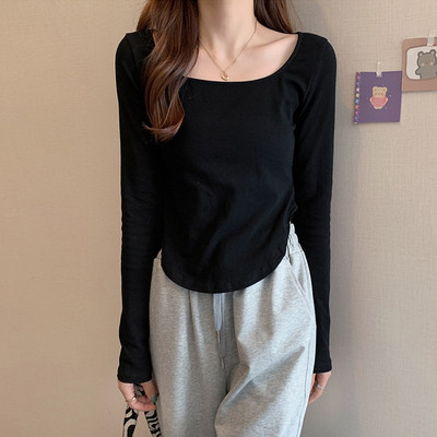 Ženska moderna bluza s četvrtastim izrezom - četiri boje