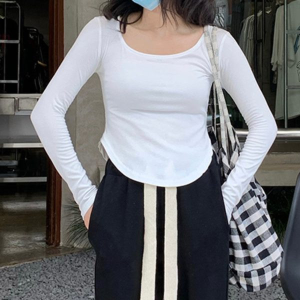 Ženska moderna bluza s četvrtastim izrezom - četiri boje