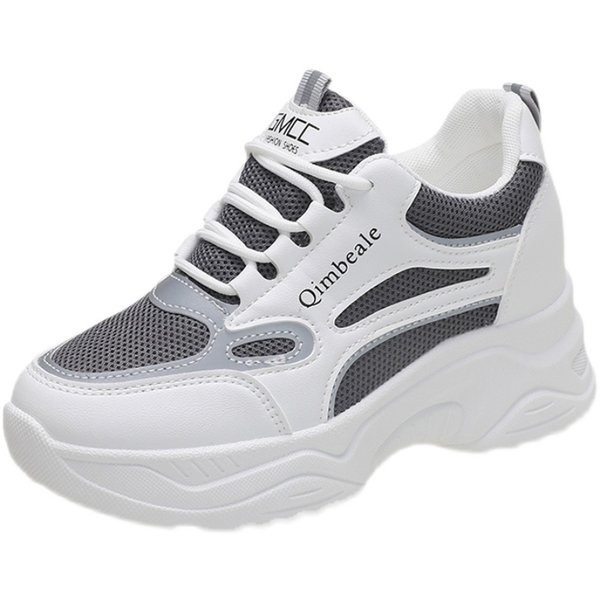 Γυναικεία κομψά sneakers ψηλής πλατφόρμας με επιγραφή