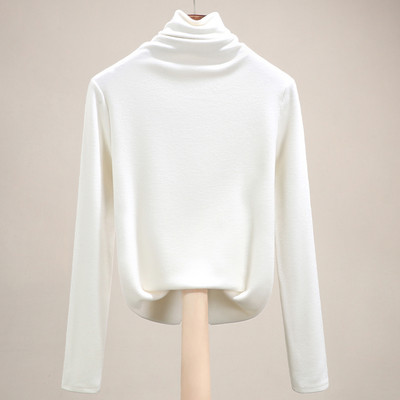 Polo de damă cu mâneci lungi și guler înalt