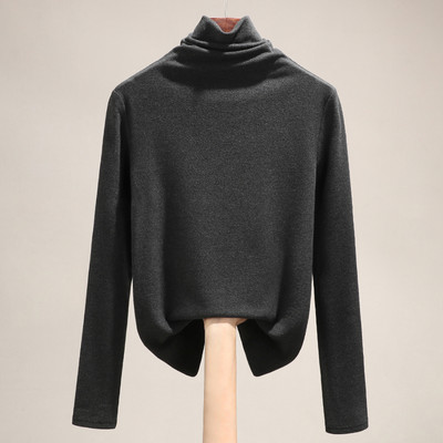 Polo de damă cu mâneci lungi și guler înalt