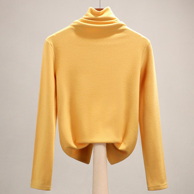 Polo de damă cu mâneci lungi și guler înalt