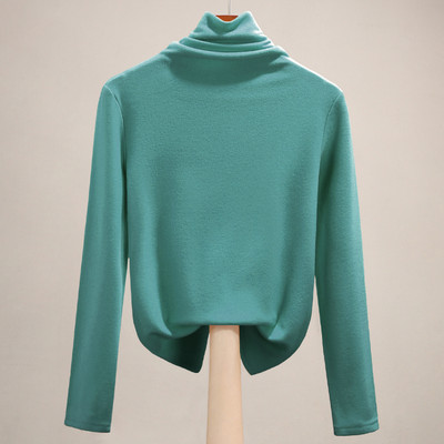 Polo de damă cu mâneci lungi și guler înalt