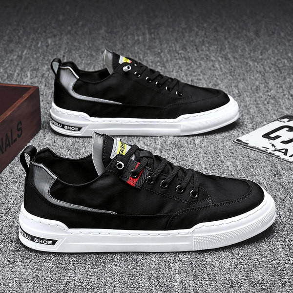 Ležerne muške tenisice s ravnim potplatom - bijele, crne i smeđe