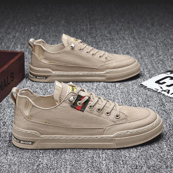 Ležerne muške tenisice s ravnim potplatom - bijele, crne i smeđe