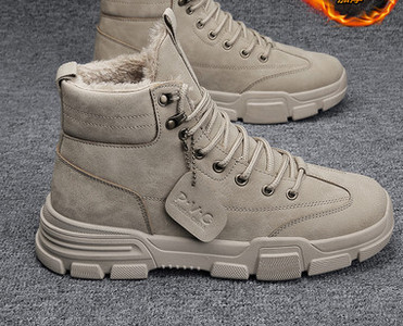 Ανδρικά sneakers με επένδυση για το φθινόπωρο και το χειμώνα με χοντρή σόλα