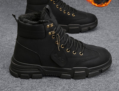 Ανδρικά sneakers με επένδυση για το φθινόπωρο και το χειμώνα με χοντρή σόλα