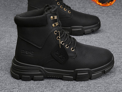 Ανδρικά sneakers με επένδυση για το φθινόπωρο και το χειμώνα με χοντρή σόλα
