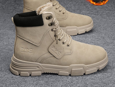 Ανδρικά sneakers με επένδυση για το φθινόπωρο και το χειμώνα με χοντρή σόλα