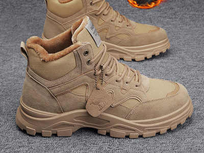 Ανδρικά sneakers με επένδυση για το φθινόπωρο και το χειμώνα με χοντρή σόλα