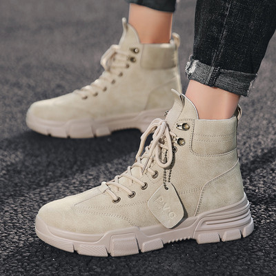Ανδρικά sneakers με επένδυση για το φθινόπωρο και το χειμώνα με χοντρή σόλα