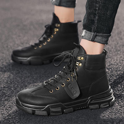Ανδρικά sneakers με επένδυση για το φθινόπωρο και το χειμώνα με χοντρή σόλα