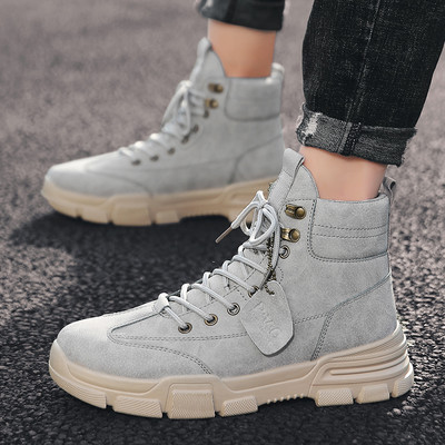 Ανδρικά sneakers με επένδυση για το φθινόπωρο και το χειμώνα με χοντρή σόλα
