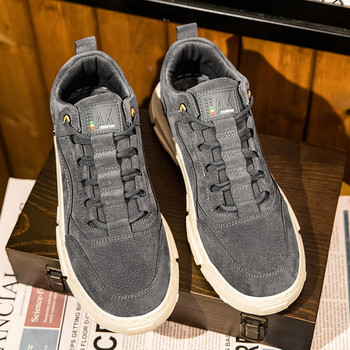 Ανδρικά eco suede sneakers με καστόρι