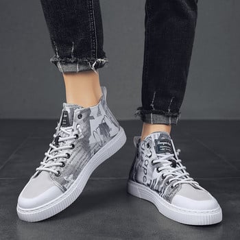 Ανδρικά sneakers casual με επίπεδη σόλα - σε τρία χρώματα