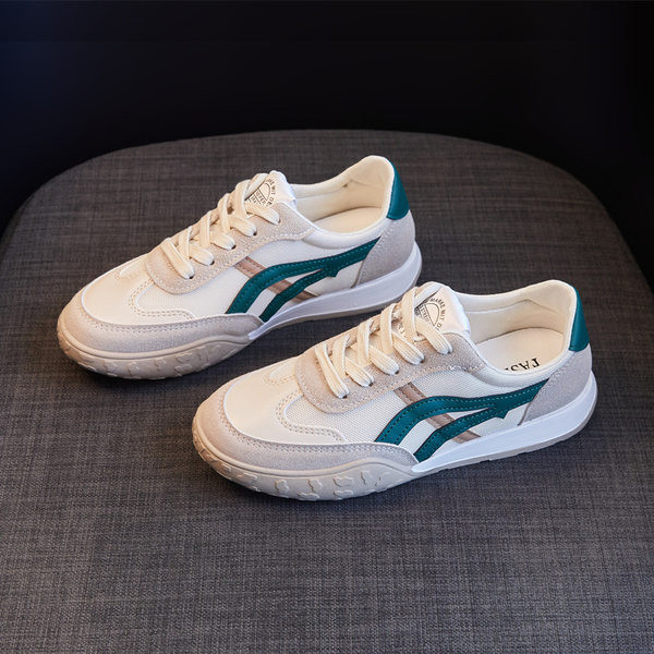 Ženske tenisice jednobojni model s rubovima i vezicama