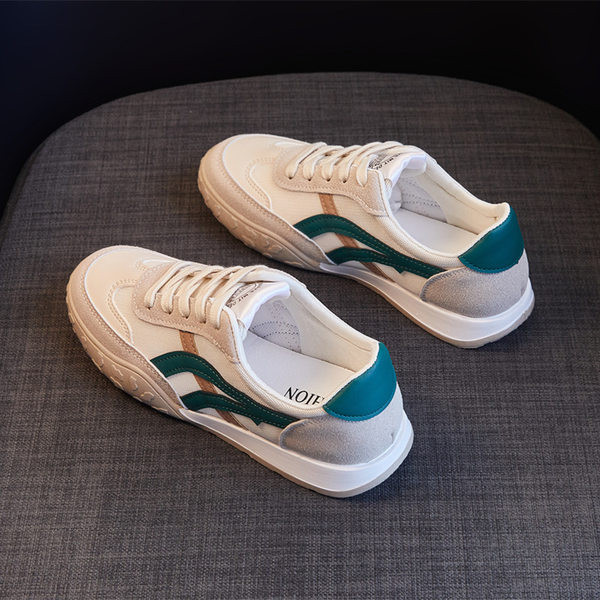 Ženske tenisice jednobojni model s rubovima i vezicama