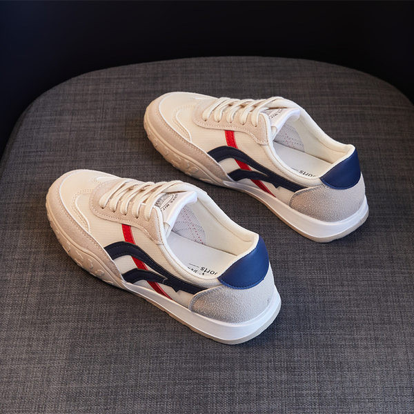 Ženske tenisice jednobojni model s rubovima i vezicama