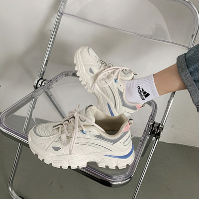 Ležerne ženske tenisice s grubim potplatom i vezicama - tri boje