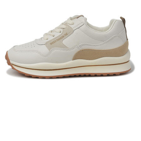 Adidași moderni de damă cu talpă plată și șireturi în două culori