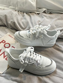 Elegantne ženske tenisice od eko kože u dvije boje jednobojni model